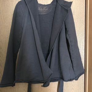 Lucky Brand Hooded tie cardigan